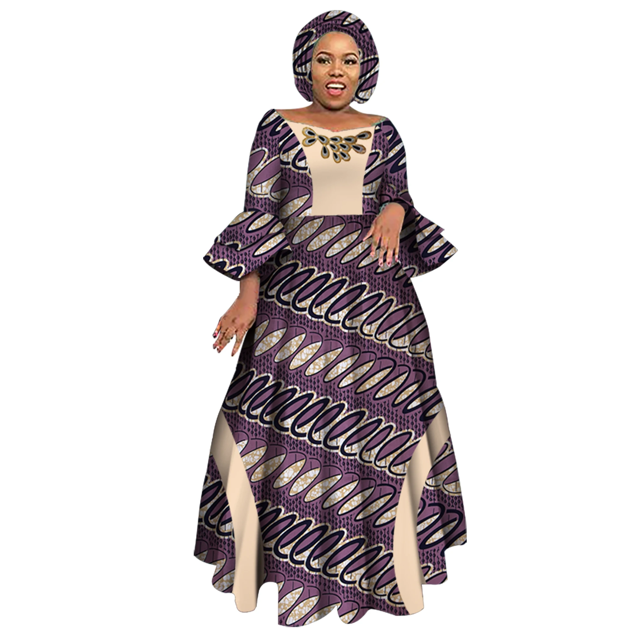 Long Sleeve Dresses for Women Party Wedding Casual Date Dashiki African Women Dresses 2021 African Dresses for Women WY3819