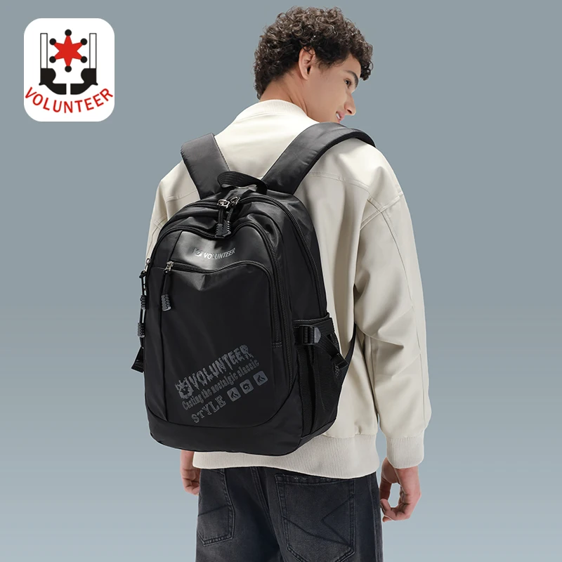 Freiwillige Herren Schul rucksäcke Schult asche leichte Computer tasche Jungen 1832 lässig Oxford Stoff wasserdichten Rucksack 2013-04