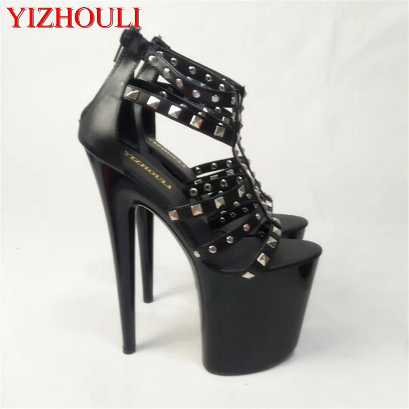 

The new PU sequins decorate shoes, 20cm high stilettos, waterproof stand and bright fashion dance shoes