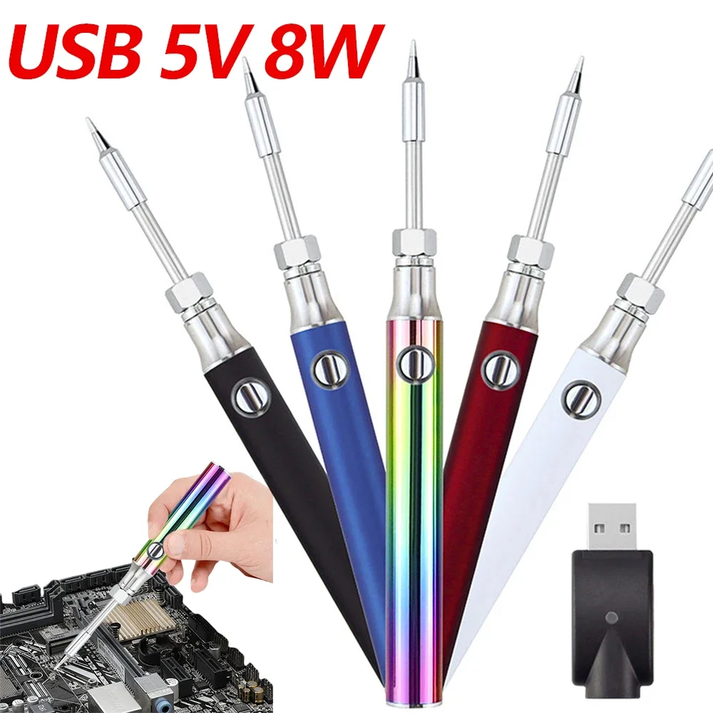 Cordless Soldering Iron Tool Pen Electric Soldering Iron Rechargeable Temperature Adjustment Welding Repair Tool 350/650/1100mAh