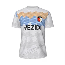 YEZIDI Flag 3D Printed T Shirt Men Summer Short-sleeved Mesh T-shirt