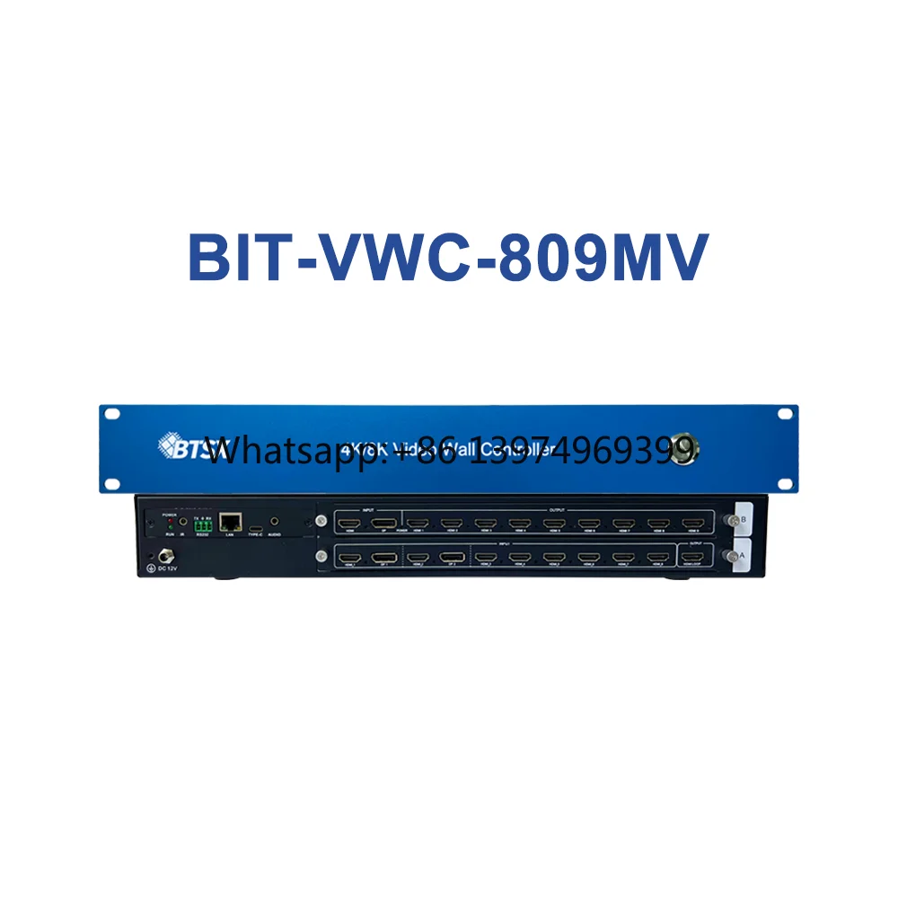 8 X in 9 X Out HDMI2.1 4K60Hz Seamless Video Wall Controller & Matrix Switcher