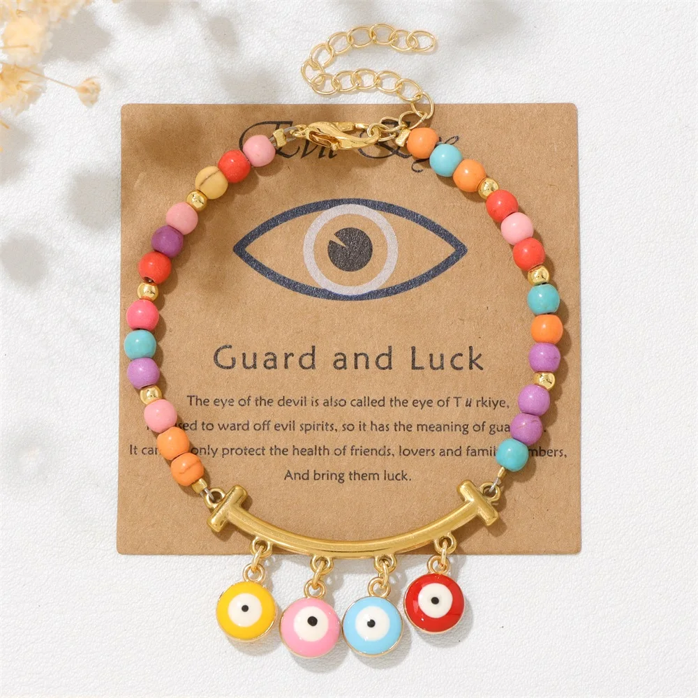 Fashion Classic Boho Crystal Turkish Evil Eye Bracelet Sets for Women Luxury Hamsa Hand Fatima Charm Bracelet Party Jewelry Gift