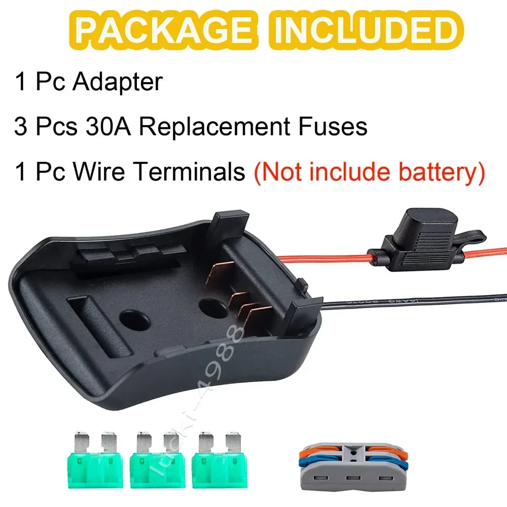 For Dewalt 20V 60V Max Dock Power Connector Robotics DIY Tools Battery Adapter ( Battery not included)