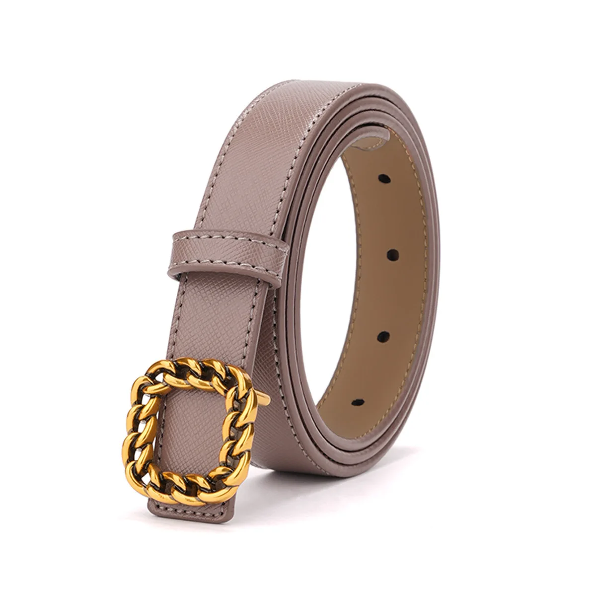 女性の本革牛革ベルト、多用途でファッショナブルな女性の装飾ベルト、新しいシンプルな装飾ジーンズベルト