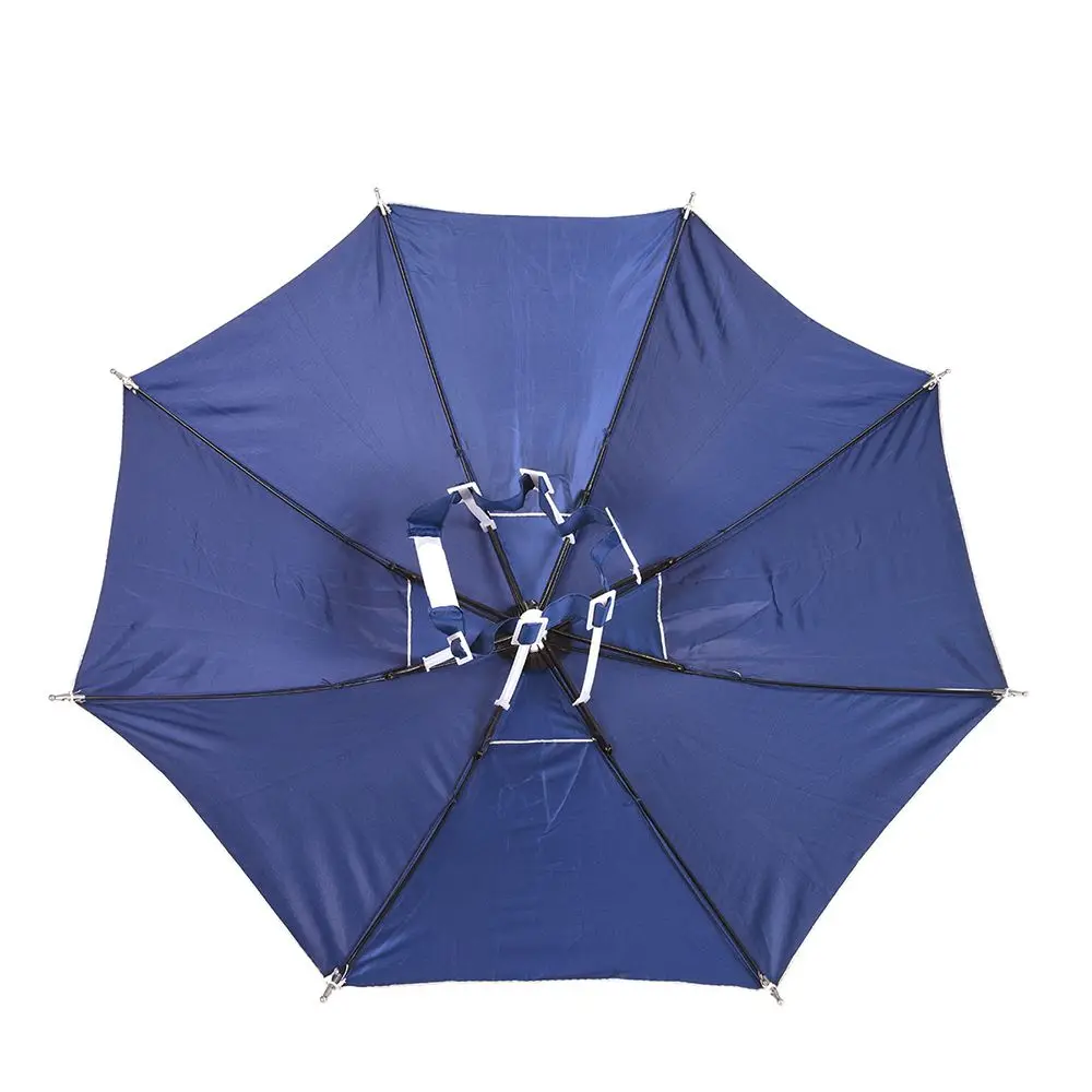 Senderismo viaje plegable impermeable Anti-lluvia sombrilla portátil gorra paraguas sombrero para el sol gorras de pesca