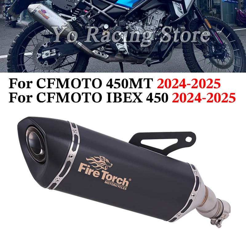 

For CFMOTO 450MT 450 MT IBEX450 IBEX 450 2024 2025 Slip On Motorcycle Exhaust Escape System Link Pipe With Muffler DB Killer