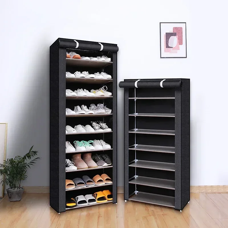 

Simple Shoe Rack Multi Layer Steel Pipe Assembled Dustproof Shoe Cabinet Dormitory Household Storage Economy Shoe Cabinet Rack