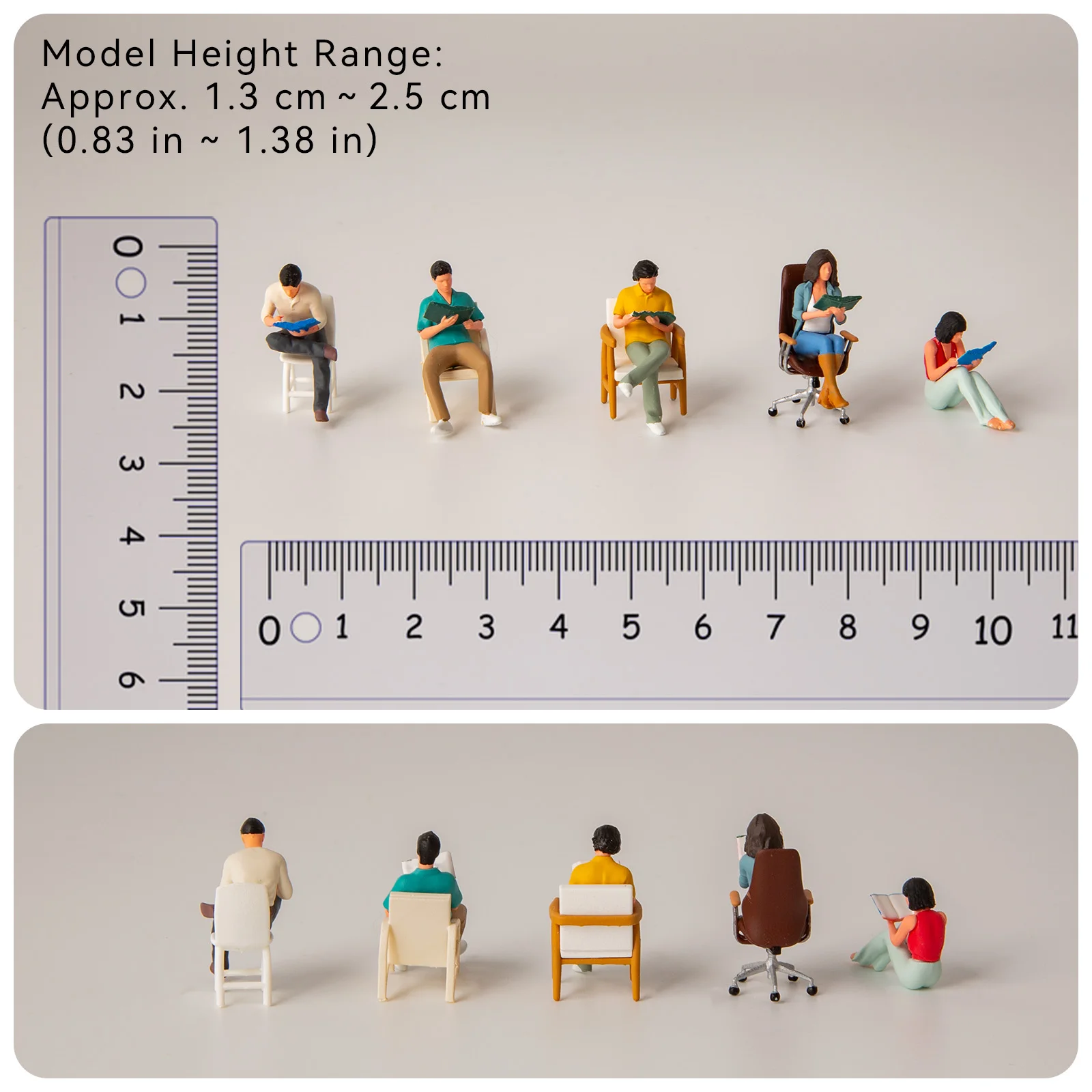 Resin 1/64 Book Club Minifigure Model Kit Model Props Creative Photography Display Collection Decoration