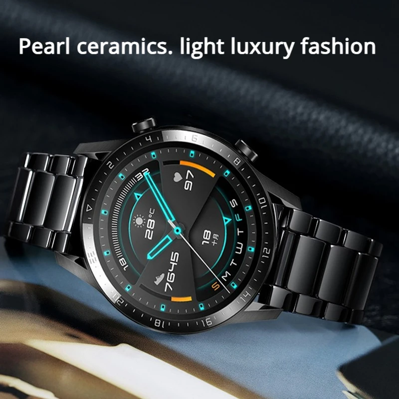 Ceramic Stainless steel strap For Huawei Watch GT GT2 3 GT4 GT5 PRO 41 46MM Smart WatchBand Samsung Galaxy Men women 18 20mm 22m