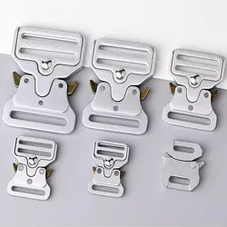 Set di fibbie tattiche a sgancio rapido da 20 pezzi 25 mm fibbia per cintura maschile in metallo automatico Clip in zinco fibbia regolabile da uomo per cintura