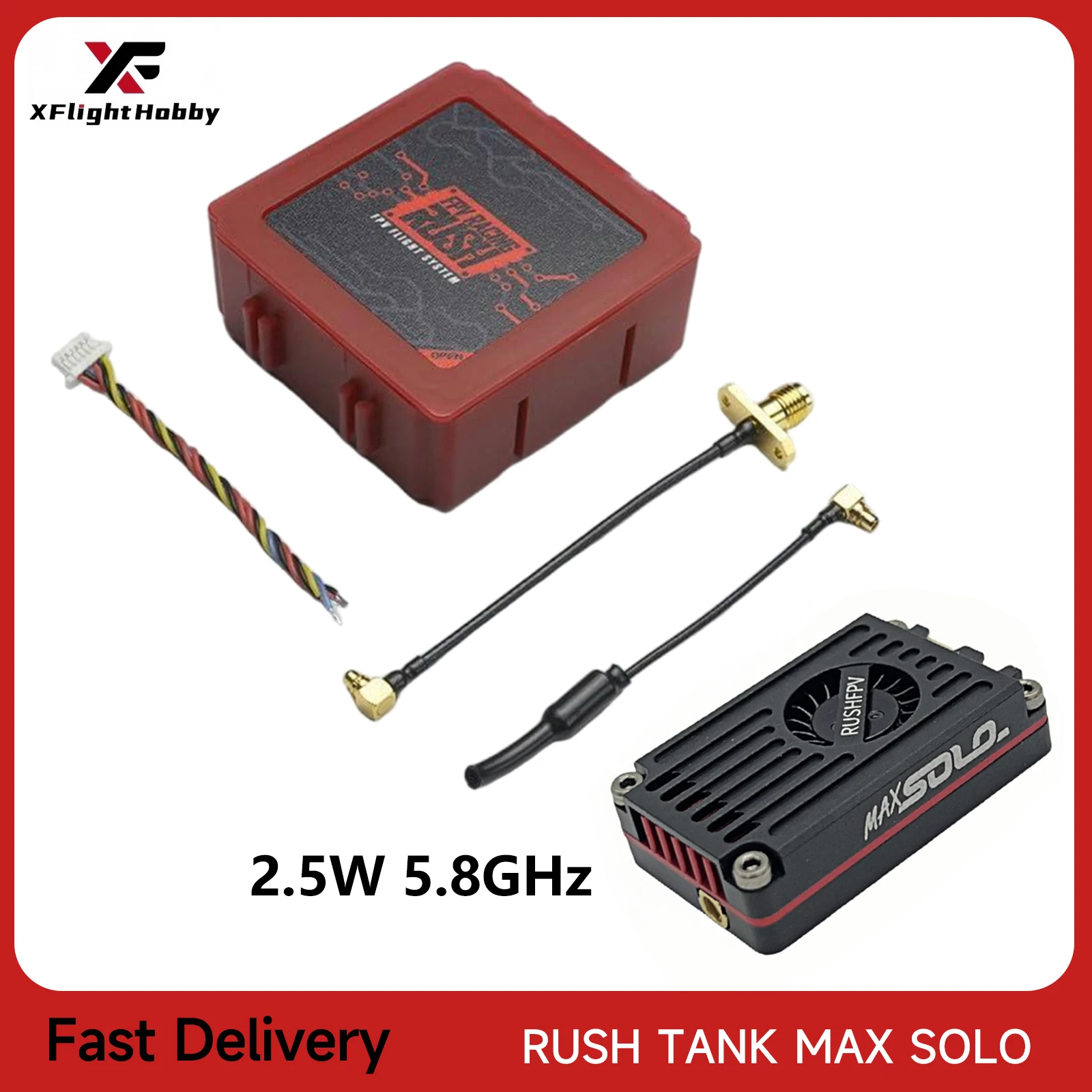 

Rush Tank VTX 2.5w MAX Solo 5.8GHz FPV Video Transmitter CNC Shell Long Range for RC Drone MultiRotor FPV Racing