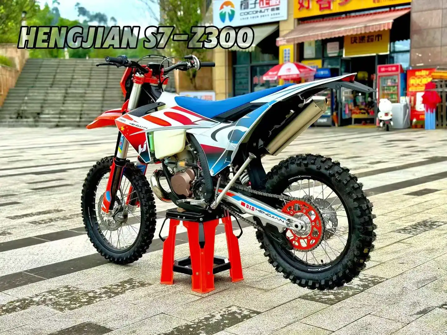 Hengjian S7-Z300 Single-cylinder Two-stroke Water-cooled Off-road Motorcycle Engine Moto Cross 293.2CC Dirt Bike