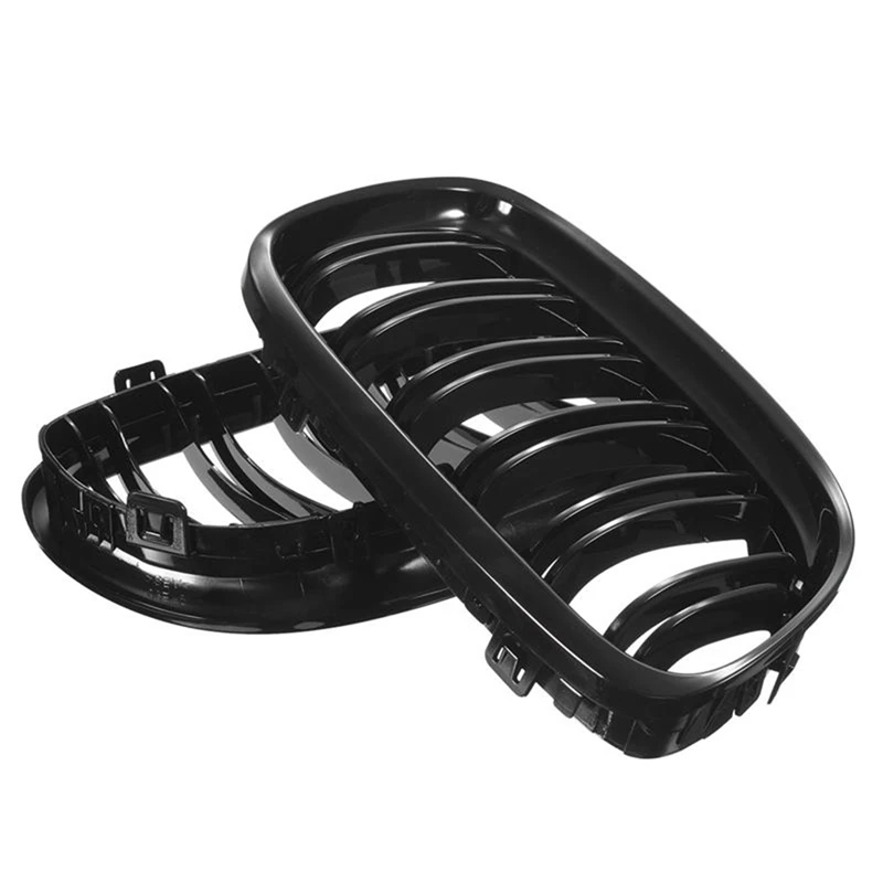 Car Front Grille Grill Front Kidney Glossy 2 Line Double Slat For BMW 3 Series E90 E91 2009 2010 2011 Car Styling