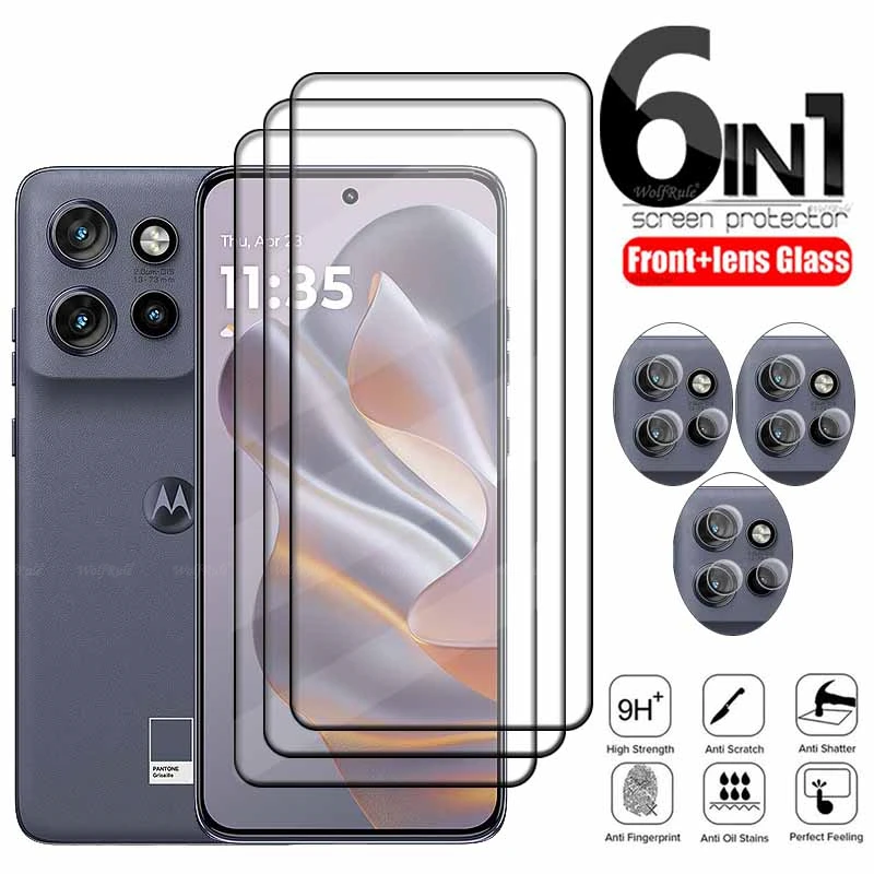 6 w 1 dla Motorola Moto Edge 50 Neo Glass Moto Edge 50 Neo Szkło hartowane Pełna ochrona ekranu 9H Moto Edge 50 Neo Lens Glass