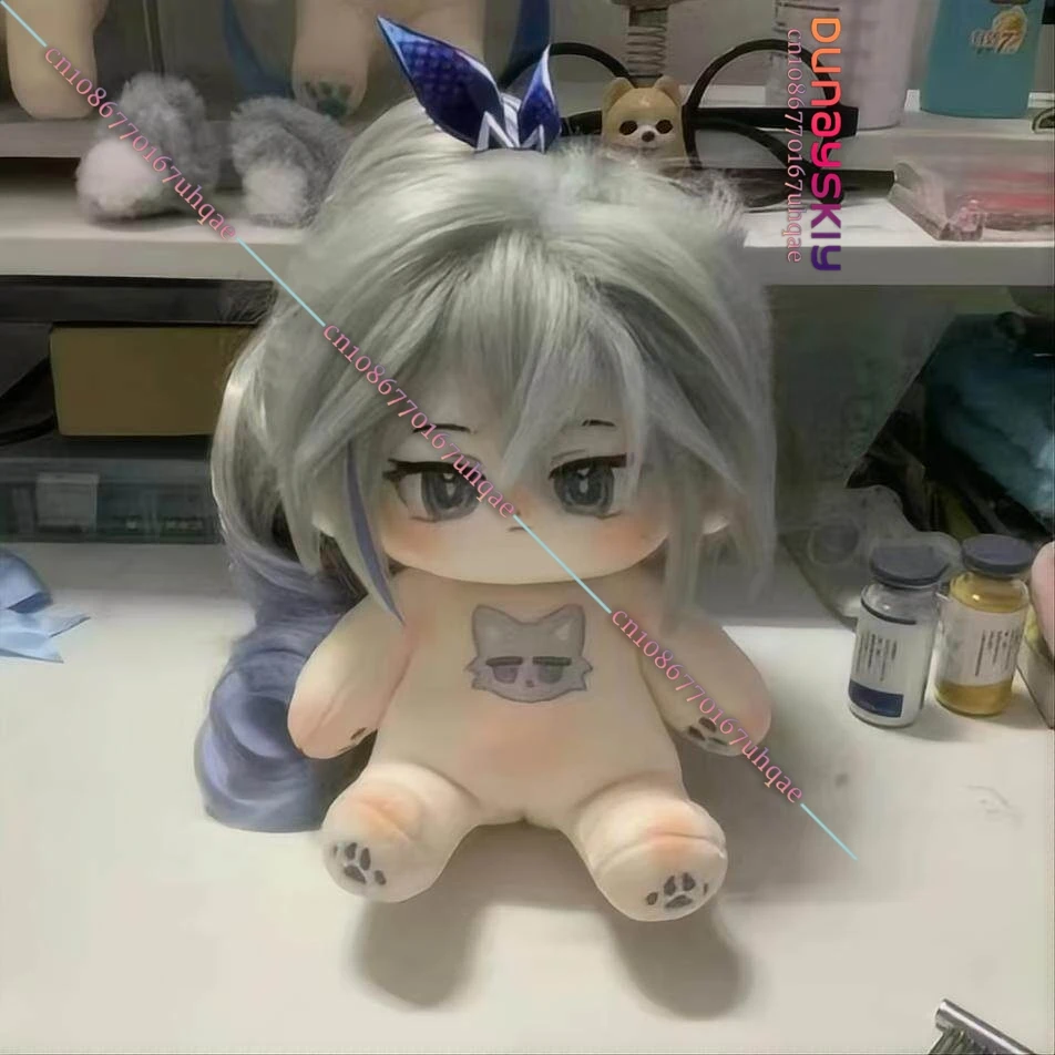 Cosplay 20cm Game Honkai: Star Rail Silver Wolf Handsome Plush Doll Customization Figure Body Soft Dress Up Xmas HalloweenGifts
