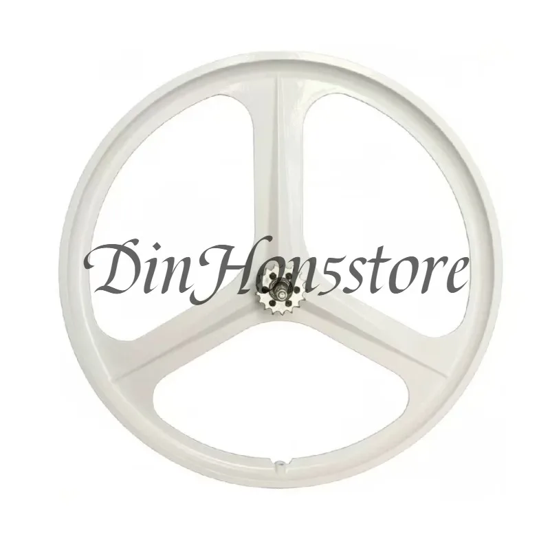 700C Fixed Gear 3‑Spoke Integrated Bicycle Wheel Set One‑Piece Mag Wheel Front Rear Wheel for Fixie Bike
