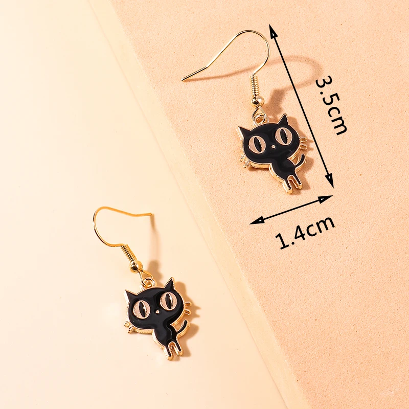 Leslie Heiße Emaille Tier Ohrringe Nette Katze Hund Kaninchen Bär Einhorn Ohrringe für Frauen Baumeln Ohrringe Geburtstag Schmuck Geschenke – Detail 14