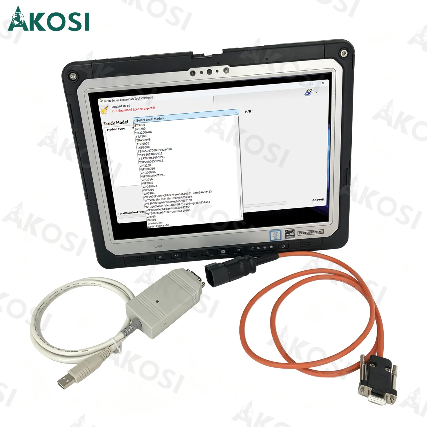 Applicable Forklift for Crown PCAN-USB CAN Interface Crown programming Interface diagnosis for coach peak system+CF33 tablet