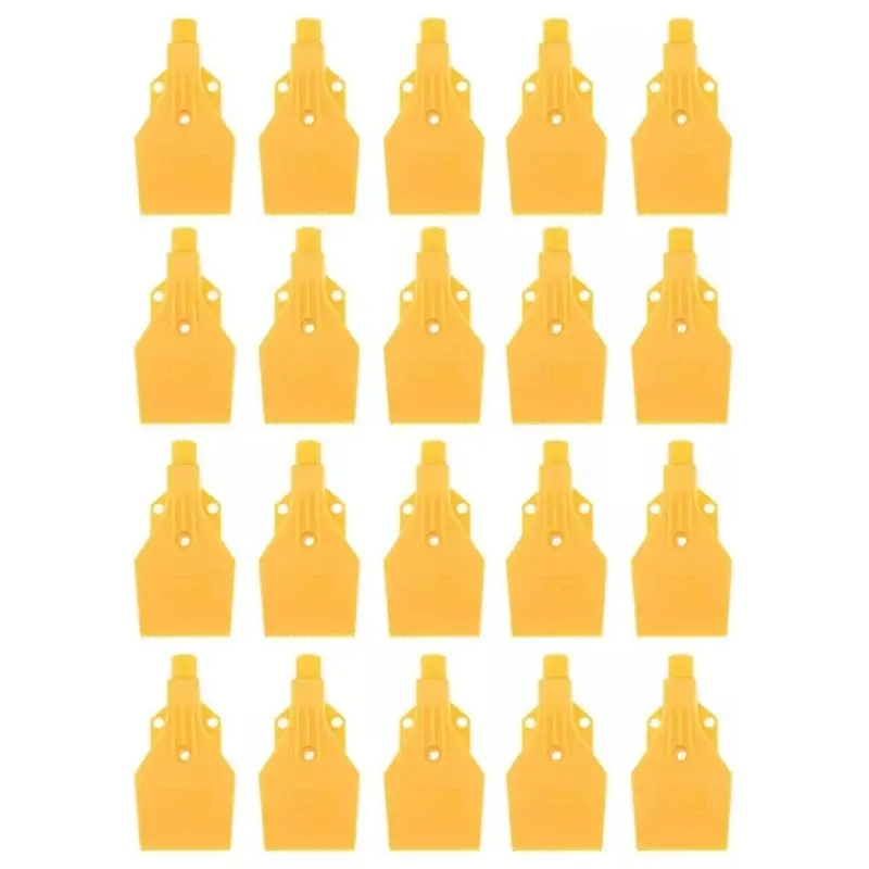 IALJ-For Cooling, Cleaning Blower Spray Head 20 Pack Flat Wind Jet Air Nozzle 3 Holes 1/4 Inch, Yellow ABS For Coolers