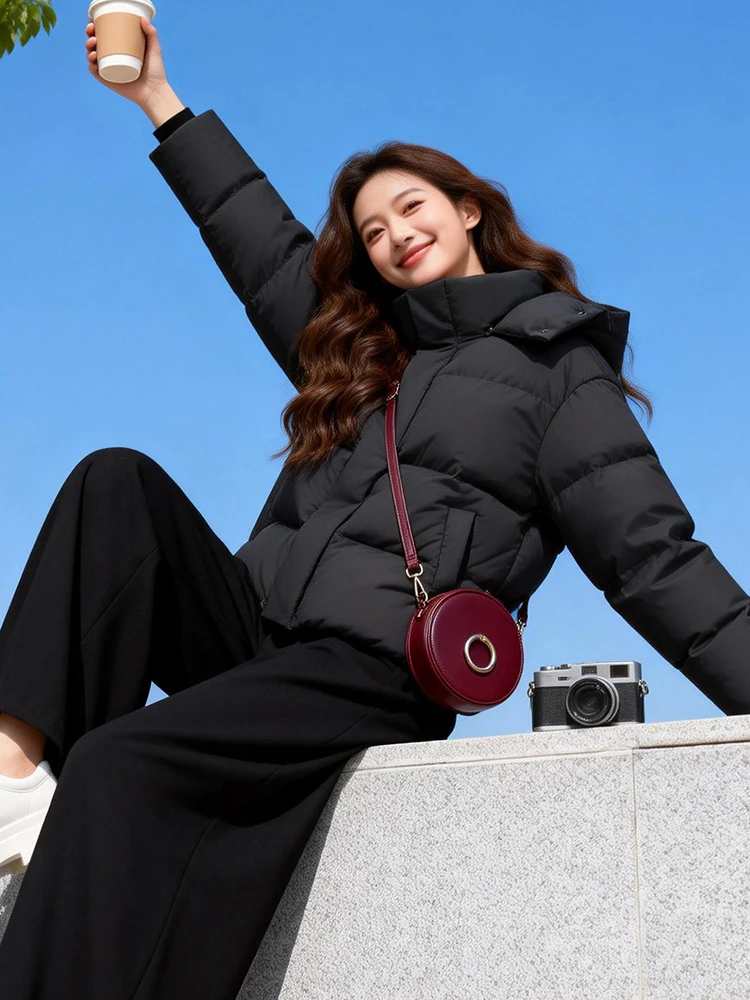 

Faionable Fce Lined Thiened down Cotton Jaet Women's Winter Coat Korean Sle Loose Fit Polyester Fiber Fill