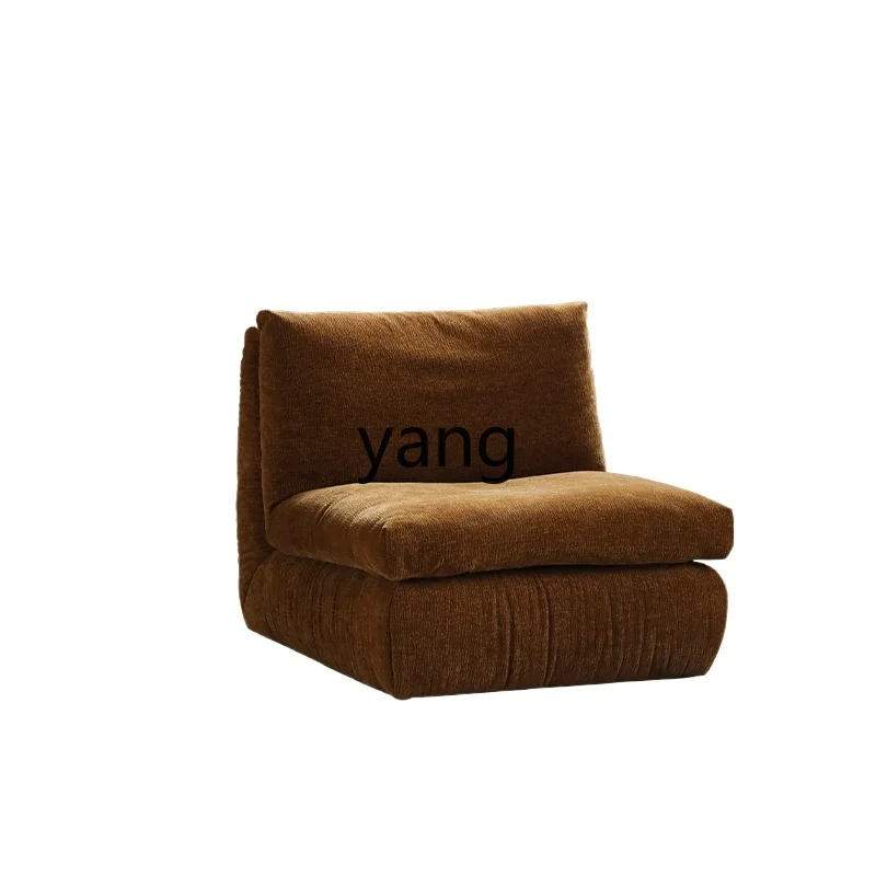

LTT down fabric chenille retro balcony small apartment lazy sofa leisure chair single chair