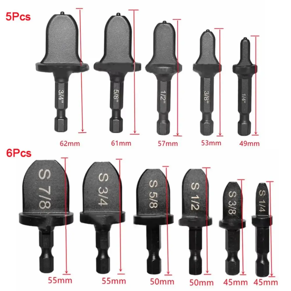 5/6Pcs หกเหลี่ยมทองแดงหลอด Expander HVAC ชุดซ่อมเหล็กท่อ Flare Extender คู่มือ Take-over เครื่องมือ Swage เครื่องมือ