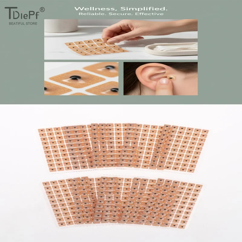 600 stickers/pack 2mm diameter Seeds Sticker Auricular Auriculotherapy Vaccaria Ear Acupuncture Massage Therapy Needle Patch