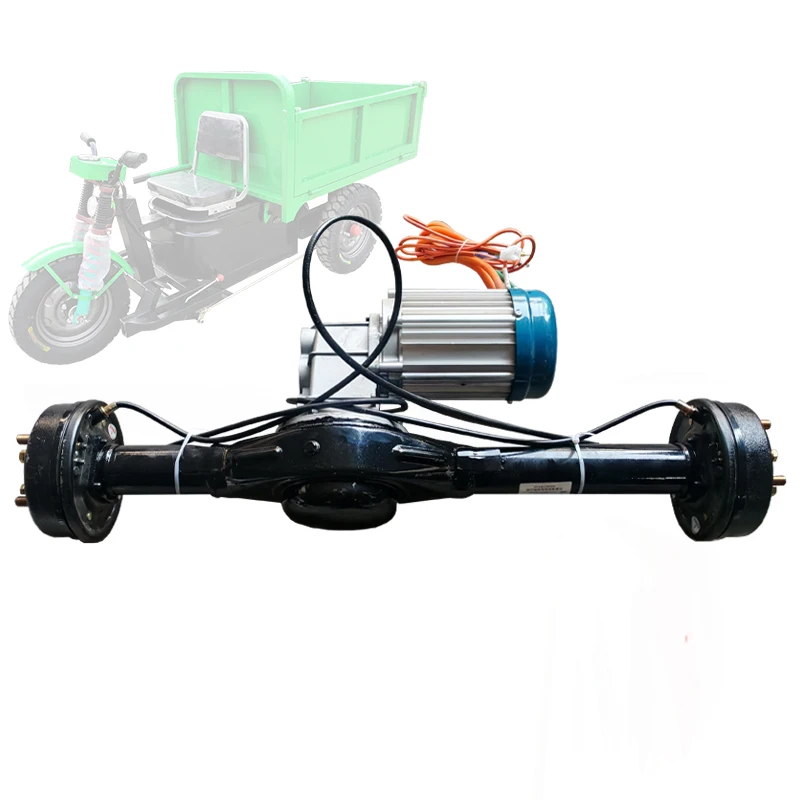 Electric Tricycle 1:35 Scale 148cm 3KW DC Brushless Oil Brake Low Speed Rear Axle Drive Shaft