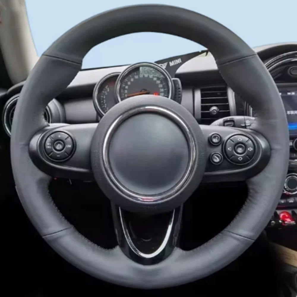 

Black Car Steering Wheel Cover DIY Microfiber Leather For Mini (Hatchback) JCW Clubman Convertible Countryman Auto Accessories