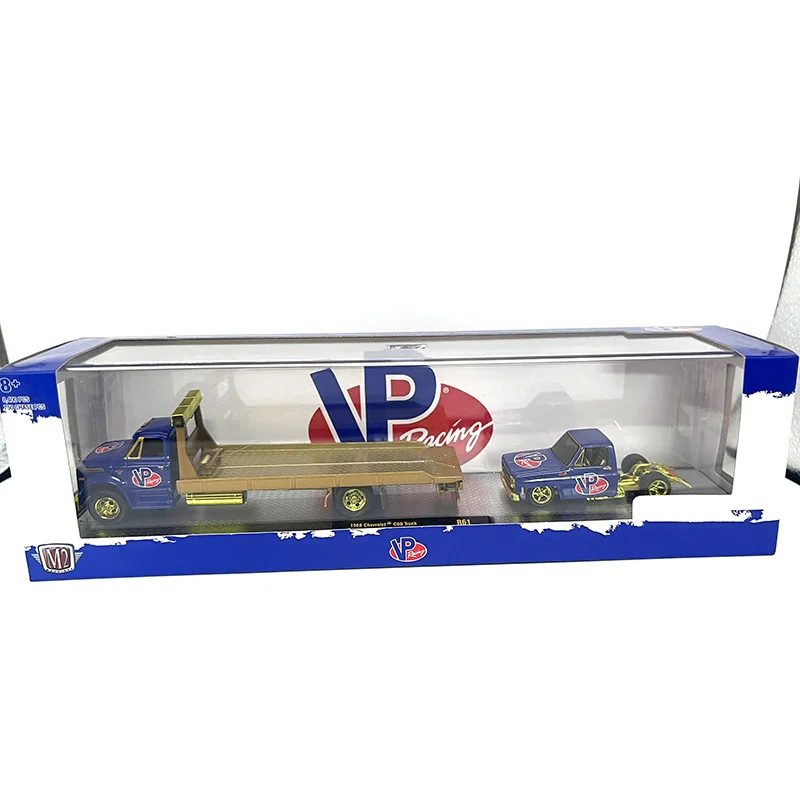 NUOVE M2 Macchine Auto Hauler Tw21 Scala 1:64 Pressofuso In Lega Modello di Auto Collezione Regalo 1969 Dodge L600 SCATOLA Giocattoli per I Bambini