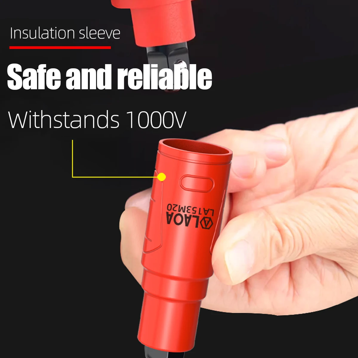 LAOA 12포인트 절연 크롬 바나듐 소켓 어댑터 1/2인치 드라이브 전문가용 공구 세트 (정비공용)