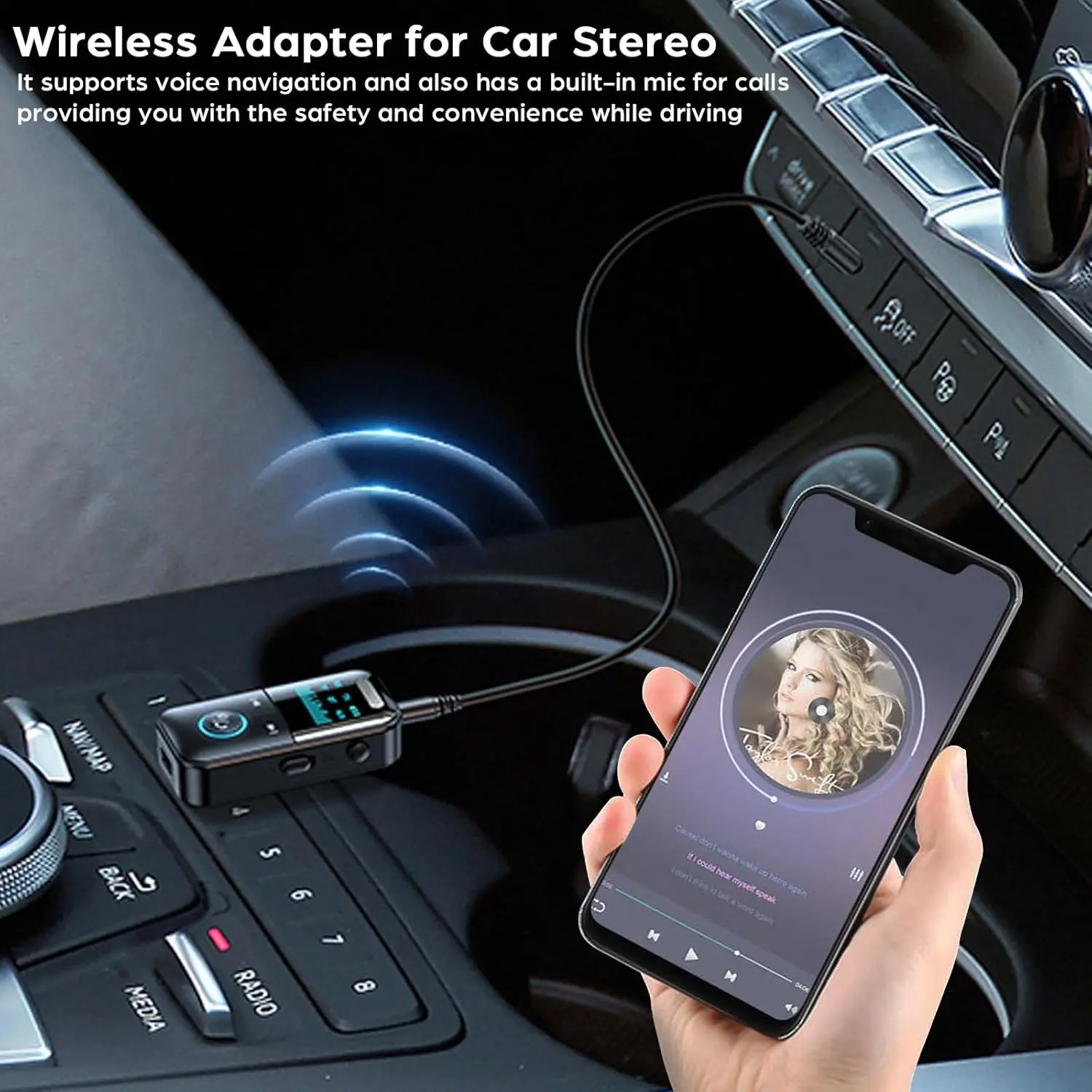 

Bluetooth 5,4 Aux адаптер аудиоприемник передатчик 3,5 мм разъем светодиодный дисплей для автомобиля/домашней стерео/проводные наушники/динамик/телевизор