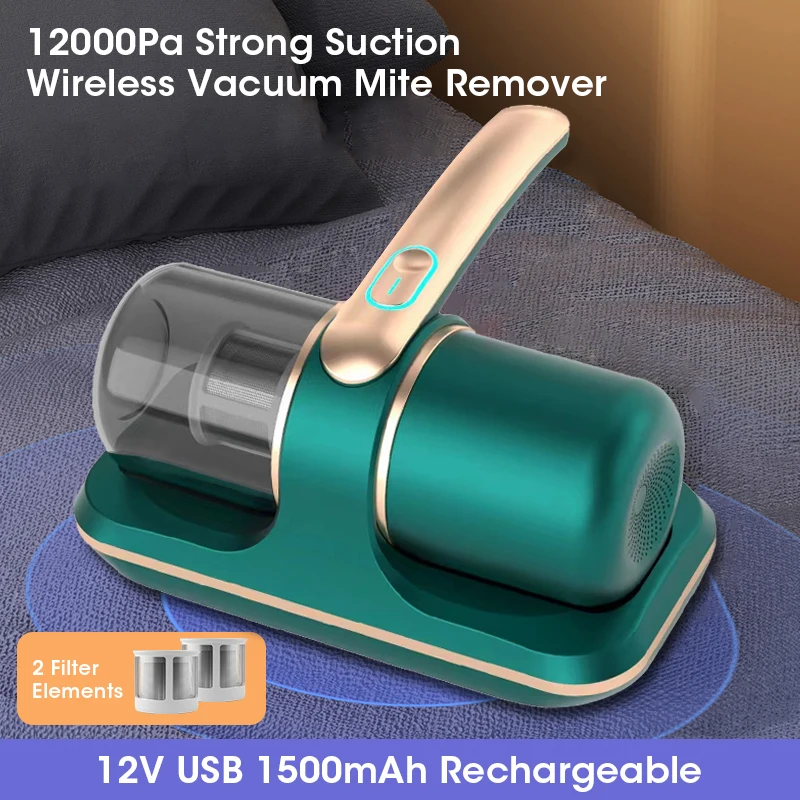 

Sofa Bed Mattress Vacuum Cleaner Cordless Handheld UV Cleaner 12KPa Powerful Suction for Cleaning Bed Pillows Clothes