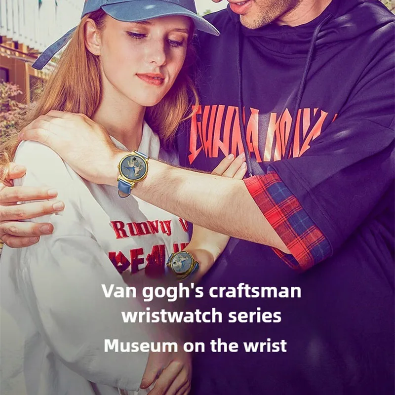 Van Gogh Orologio da donna Luxury Business Argento Acciaio inossidabile Orologio da donna al quarzo moda Orologio da donna all'aperto Orologio da polso