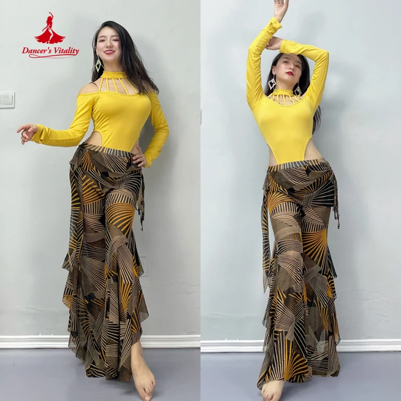 Belly Dance Costume for Women Bellydace Cheap Clothes Long Sleeves Top and Trousers 2pcs Girl\'s Oriental Bellydancing Tops