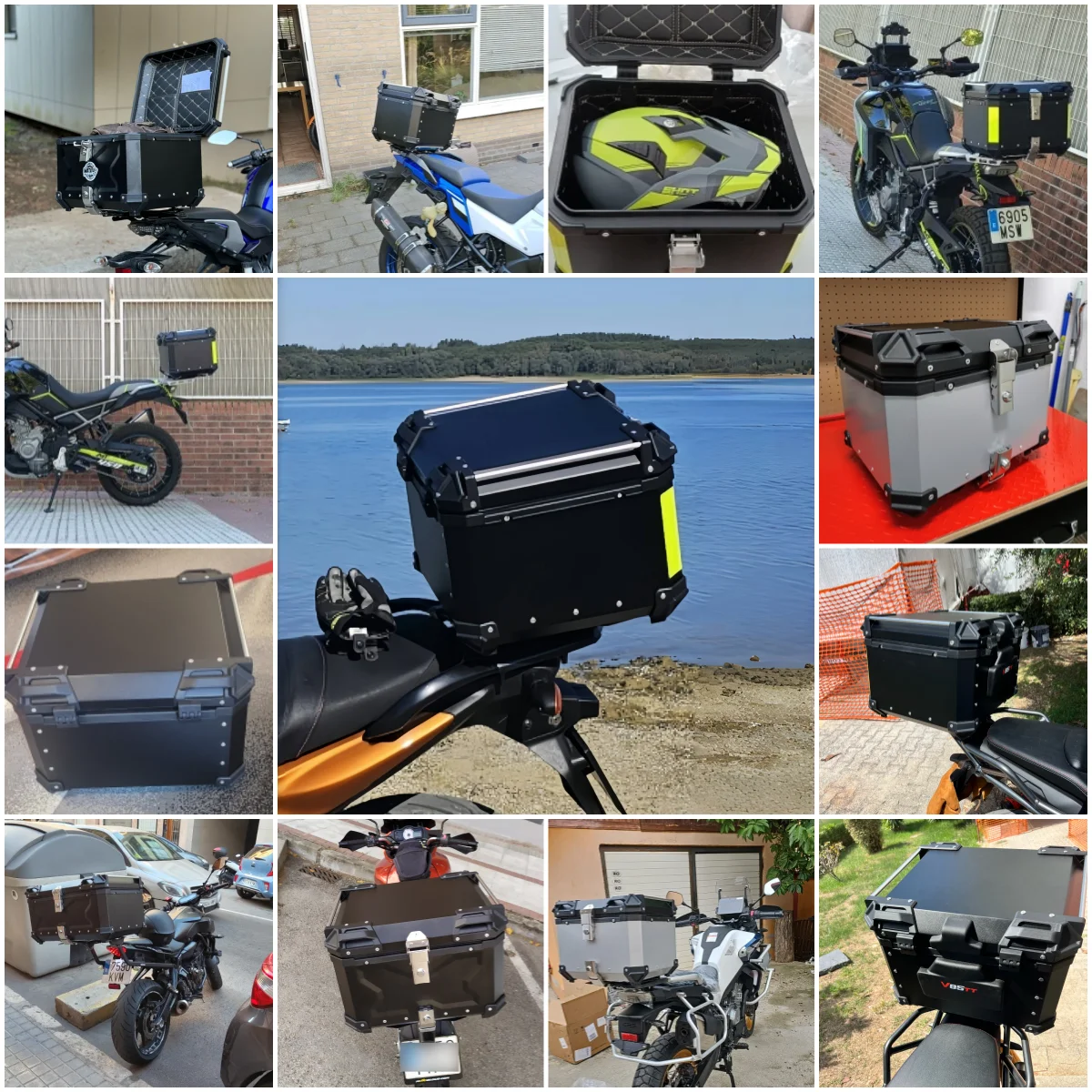 65L, 55L, 45L Aluminium Motorrad-Topcase Helmbox Wasserdichter Motorrad-Koffer Heckbox Gepäckbox mit Schnellverschluss Werkzeugbox – Detail 8