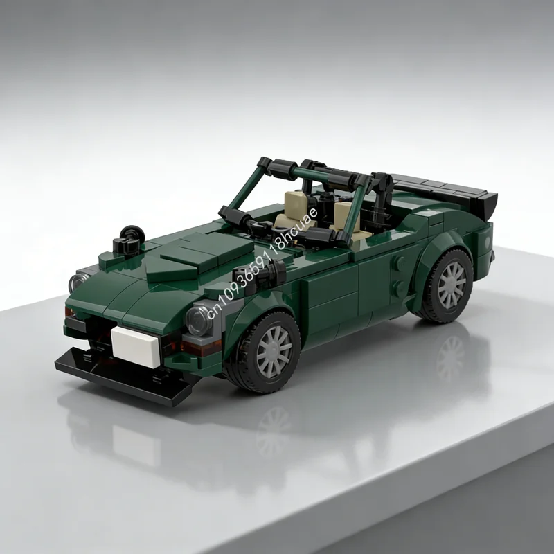 

363 детали MOC Конструктор Datsun Z Spyder Convertible Green Mamba City Champions, модель для сборки, архитектурный конструктор, рождественский подарок, игрушка-кирпичик