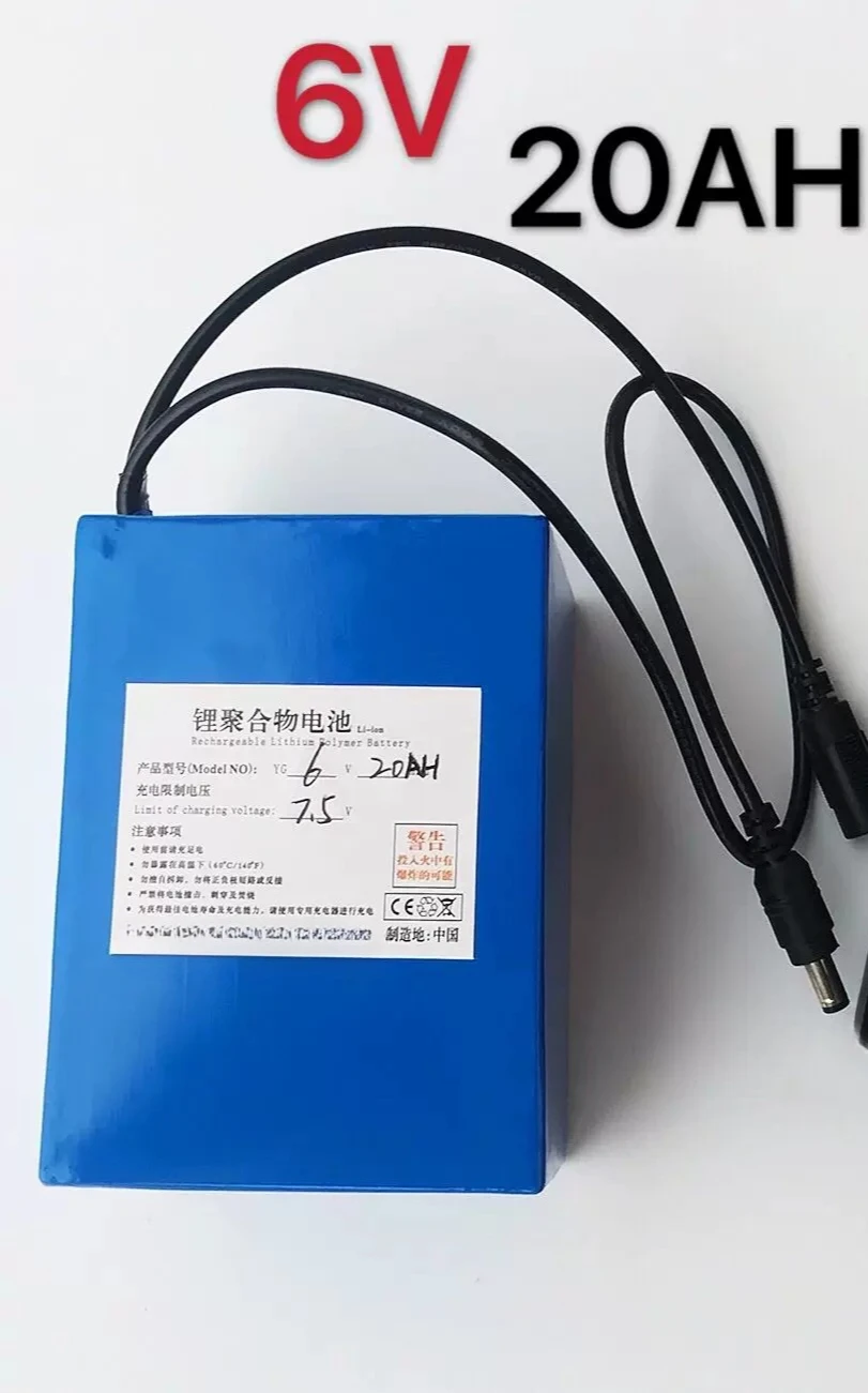 for 6V20AH lithium battery large capacity small motor oxygen pump mobile equipment factory PLC equipment power