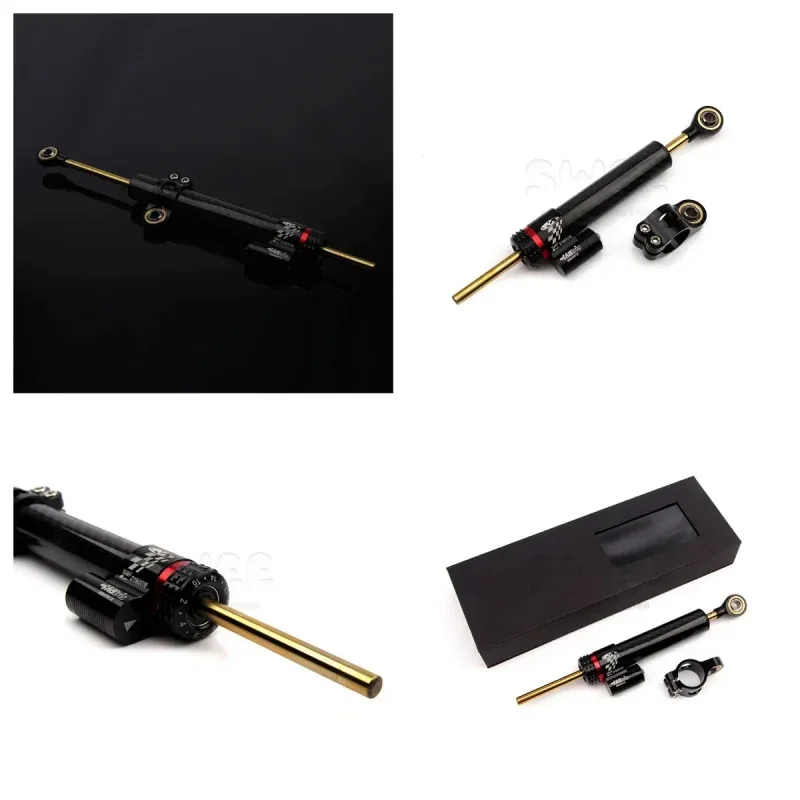 Motorcycle  Adjustable Damper Steering Stabiliz 252mm 342mm steering stabilizer for Honda Kawasaki Yamaha Carbon fiber texture