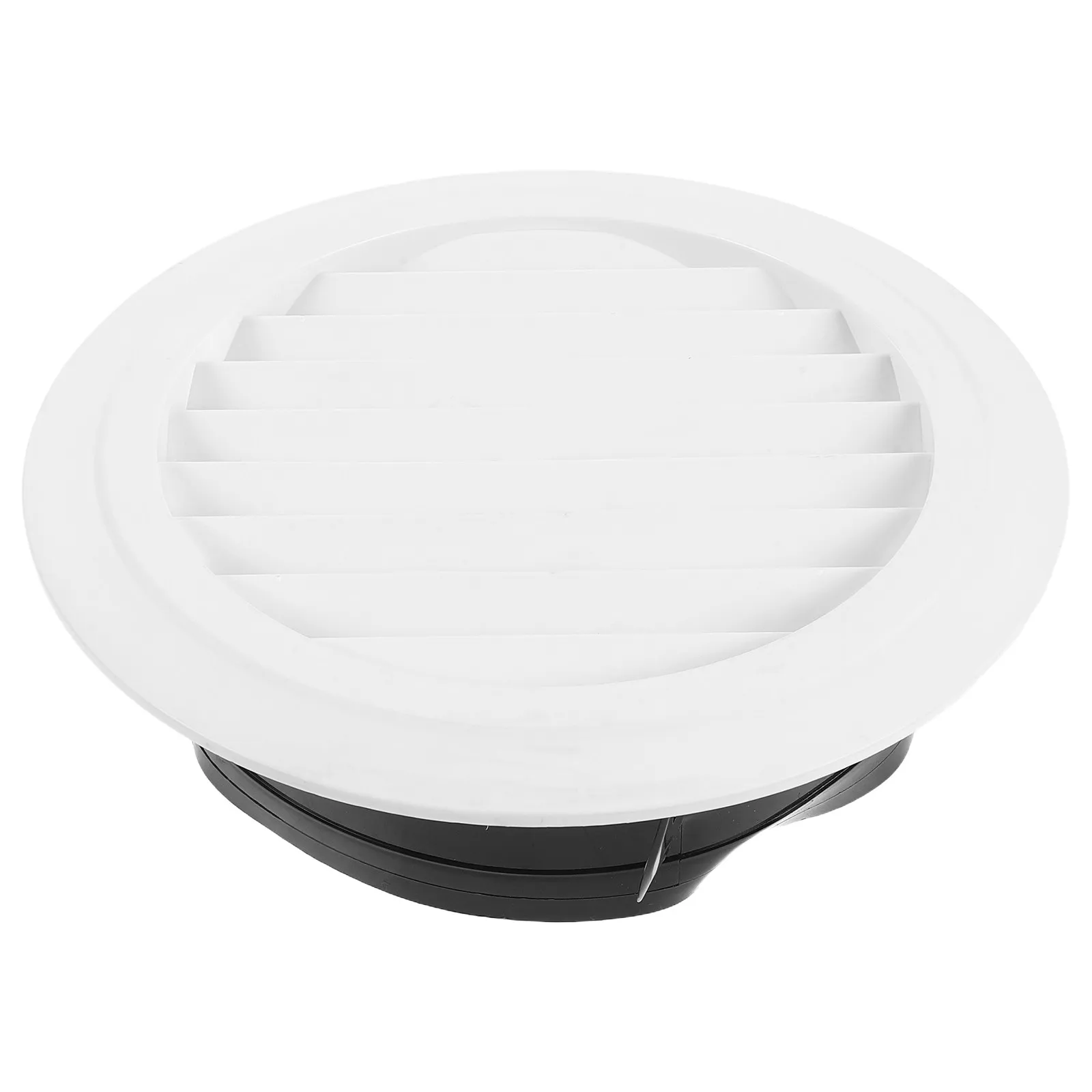 Soffit Vent Cover Round Plastic Louver Screen Mesh 9.3inch Central Air Vent Cover Bathroom Attic Garage Dryer Duct Ventilation