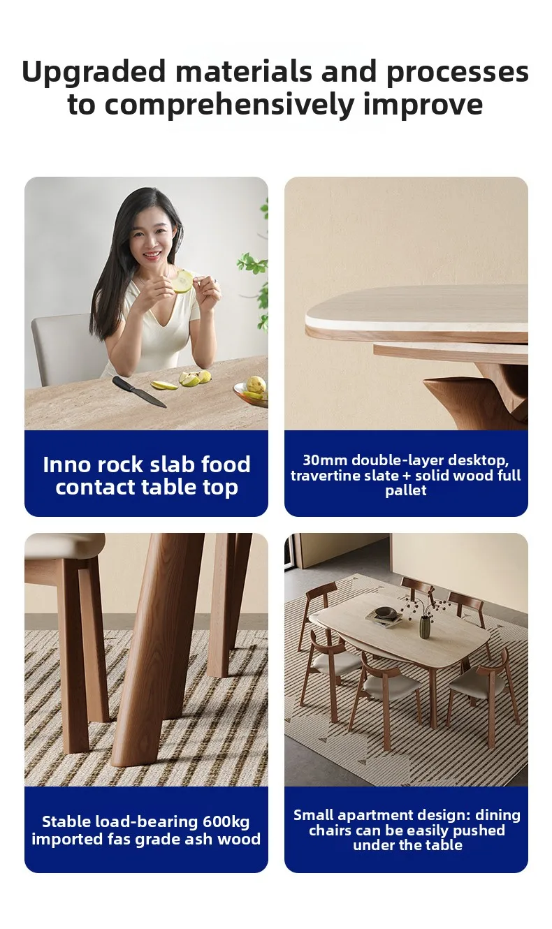 طاولة طعام من الخشب الصلب قابلة للسحب، طاولة طعام منزلية فاخرة وخفيفة وبسيطة وحديثة وقابلة للطي في العصور الوسطى