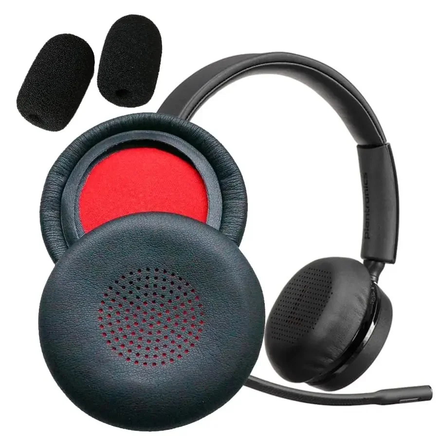 V-MOTA Voyager 4200 UC Ear Pads +Sponge Compatible with Poly Voyager 4210 4220 4300 4310 4320 4310-M 4320-M Office and UC(1 Set)