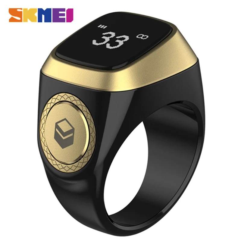 

SKMEI New Fashion Casual Smart Ring For Men Women Smart Time Display Counter 5 Prayer Time Reminders Men's Rings Free Shipping