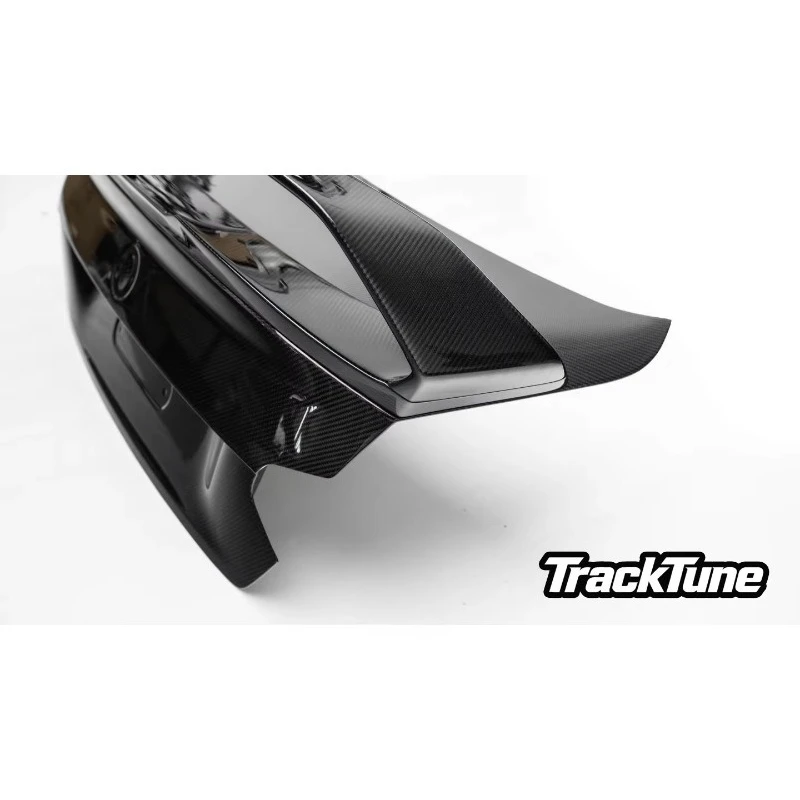 AE Style Dry Carbon Fiber Rear Wing for M2 G87, Adhesive Type Rear Spoiler, Non-drilling Installation T001