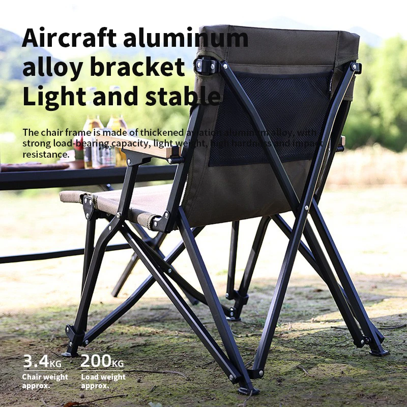 Outdoor Camping Folding Chair Structurally Stable Wear and Tear Resistant Hiking Convenient Backrest Chair Canvas Chair