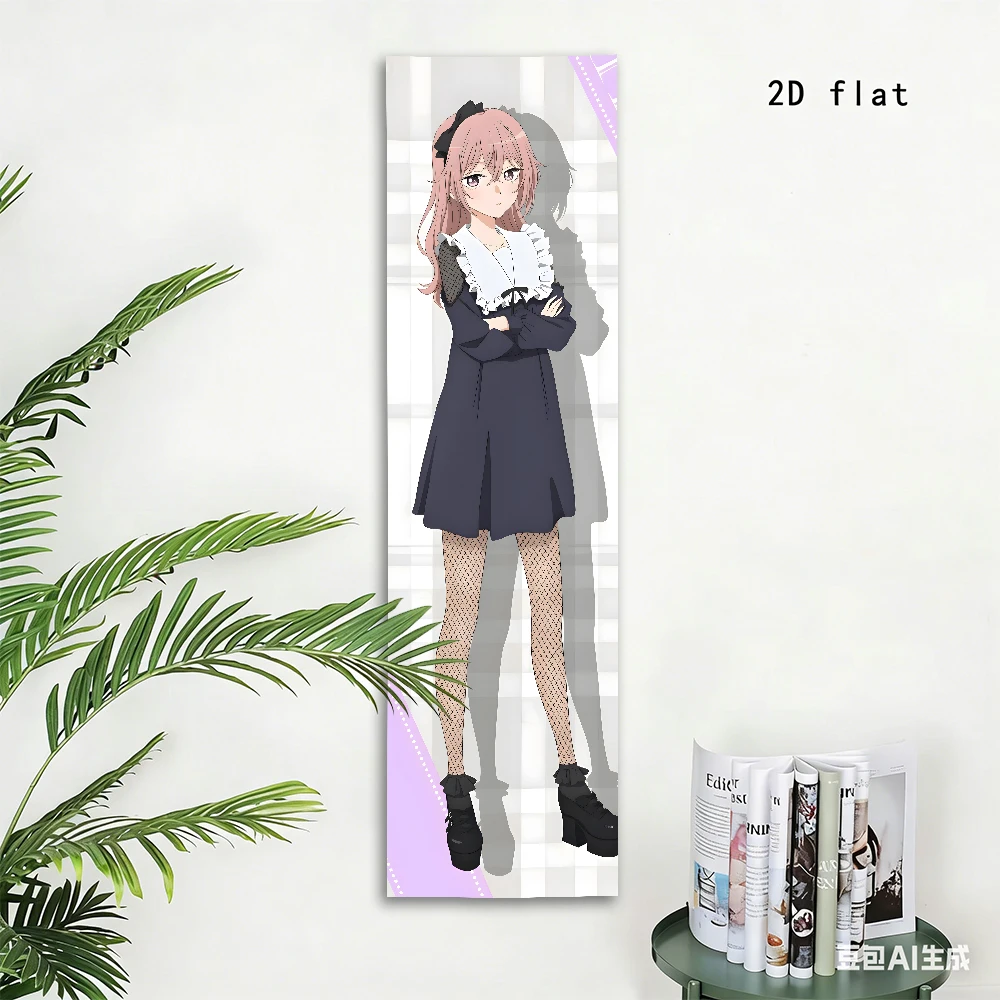 My Dress-Up Darling Sajuna Inui Tapestry, Jirai Kei Dark Dress Anime Long Vertical Wall Hanging for Otaku Bedroom Decor