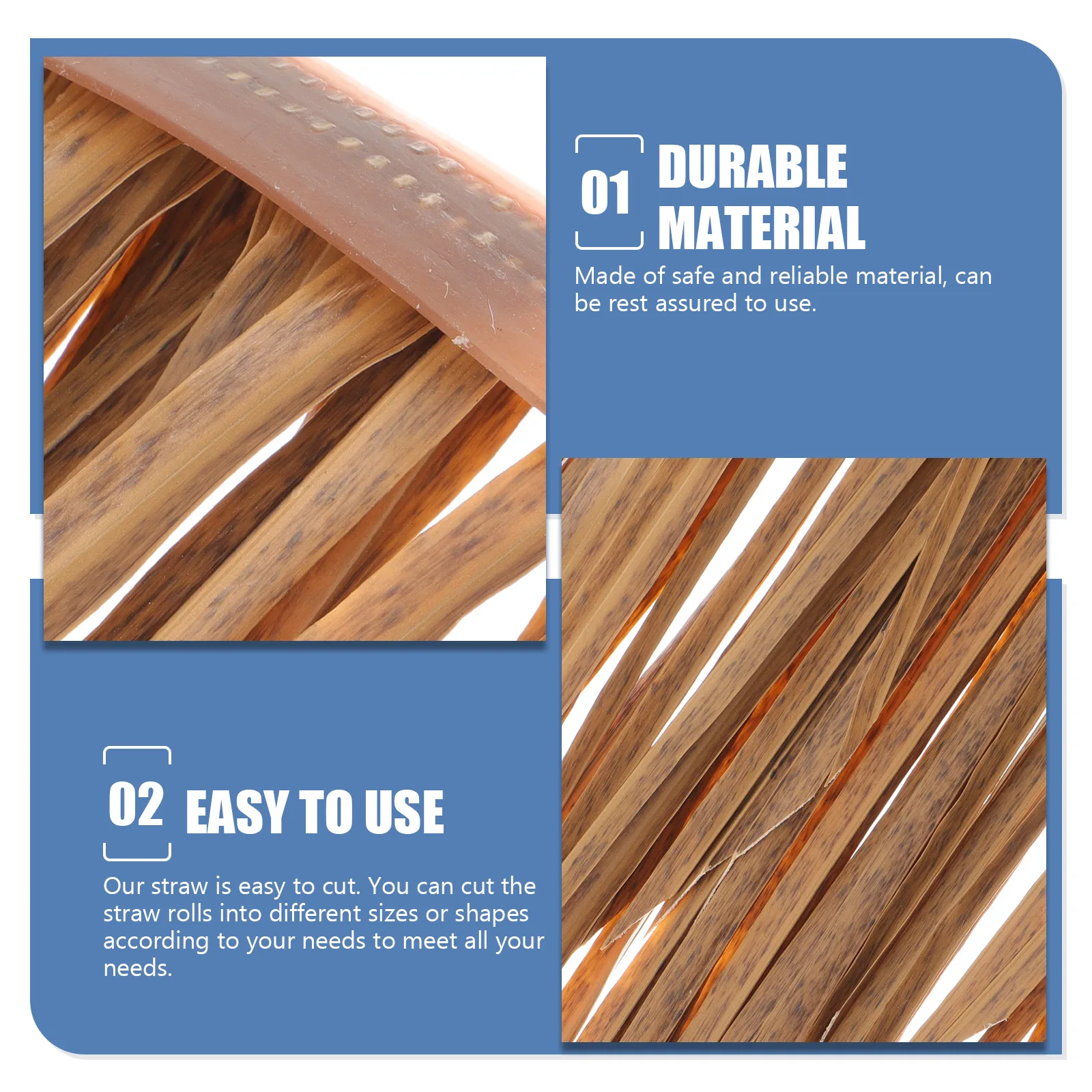 

Lifelike Artificial Thatch Simulated Straw Roof Roll Flame Retardant Uv Resistant Outdoor Indoor Garden Landscaping Diy Tiki Bar