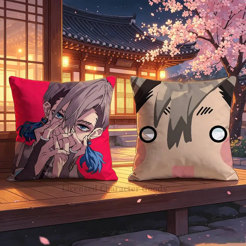Z-Zanka N-Nijiku Polyester Printed Pillow Cover Square 30 35 40 45 50 55 cm Soft for Sofa Bed Car Home Decor