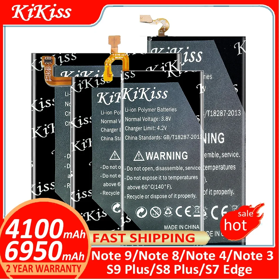 KiKiss Battery For Samsung Galaxy S9 Plus/S9Plus/S8 Plus/S8Plus/S7 Edge/S7Edge/Note 9/8/4/3/Note9/Note8/Note4/Note3 Batteries